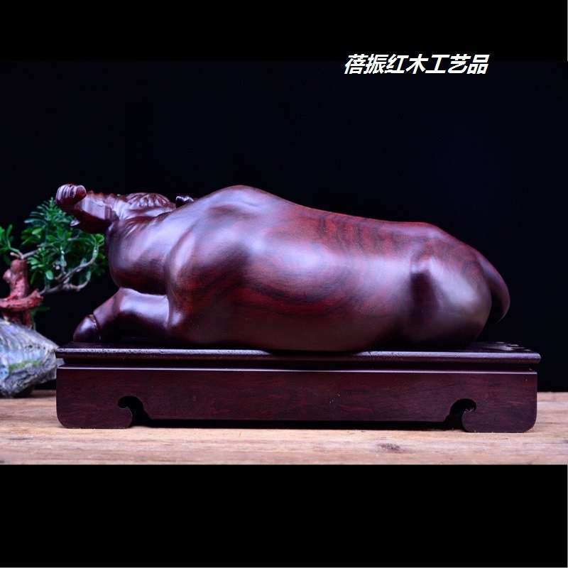 黑檀木雕运势如虹牛气冲天十二生肖摆件家居办公室创意装饰厂家