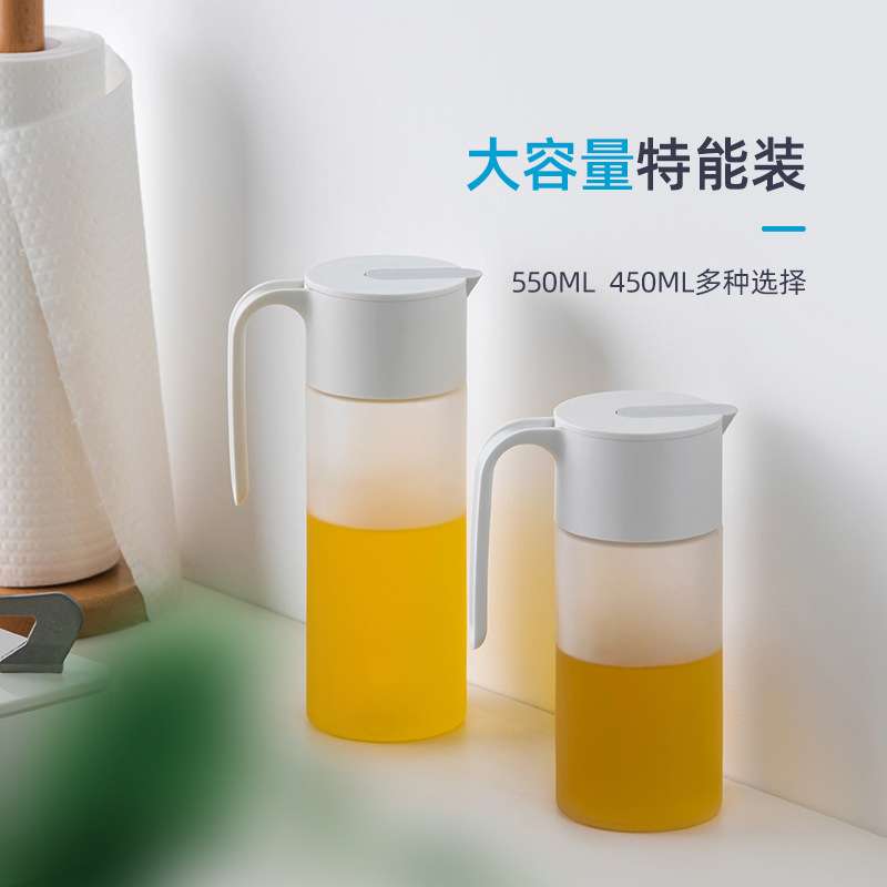 茶花抗菌玻璃油壶装油瓶家用油瓶厨房油罐壶醋壶酱油瓶防漏小油壶