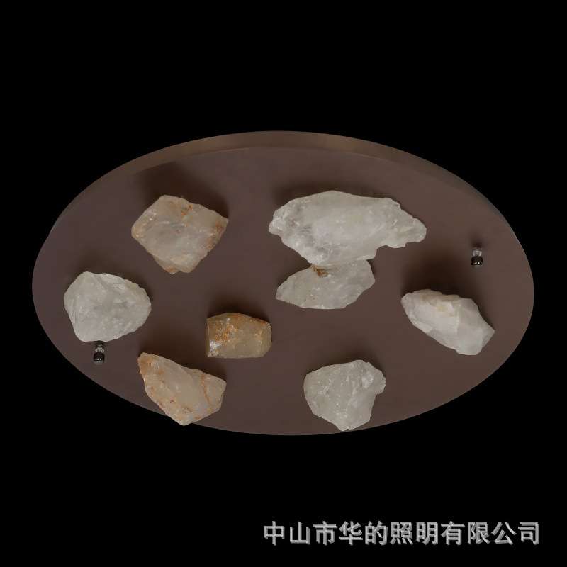 现代简约创意个性石头水晶吸顶灯艺术冰块吊灯楼梯餐客厅卧室酒吧