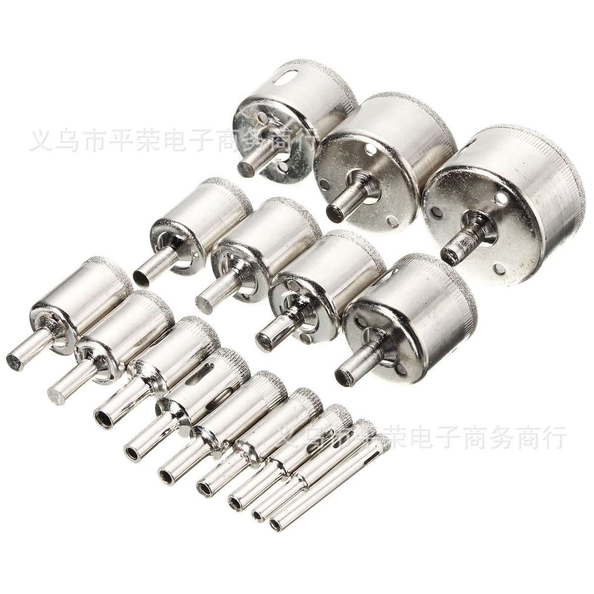 16件套6-50mm 开孔器修圆器 适用金刚石玻璃钻头大理石 陶瓷砖佛