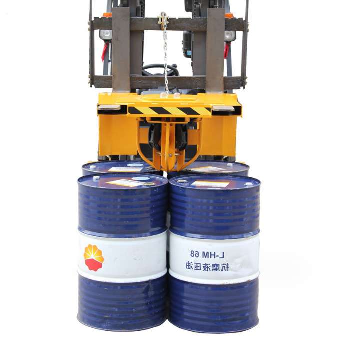 现货供应YL4叉车用搬运夹油桶吊具四油桶夹钳铁桶塑料桶勾爪鹰嘴