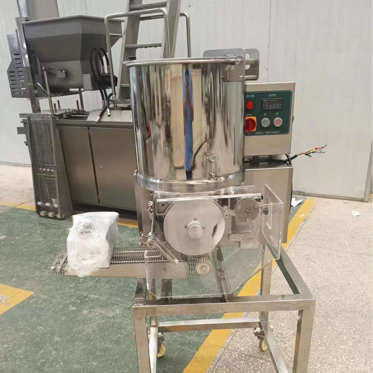肉饼成型机汉堡夹心肉饼成型机现货鱼饼压肉饼机南瓜饼土豆饼制作