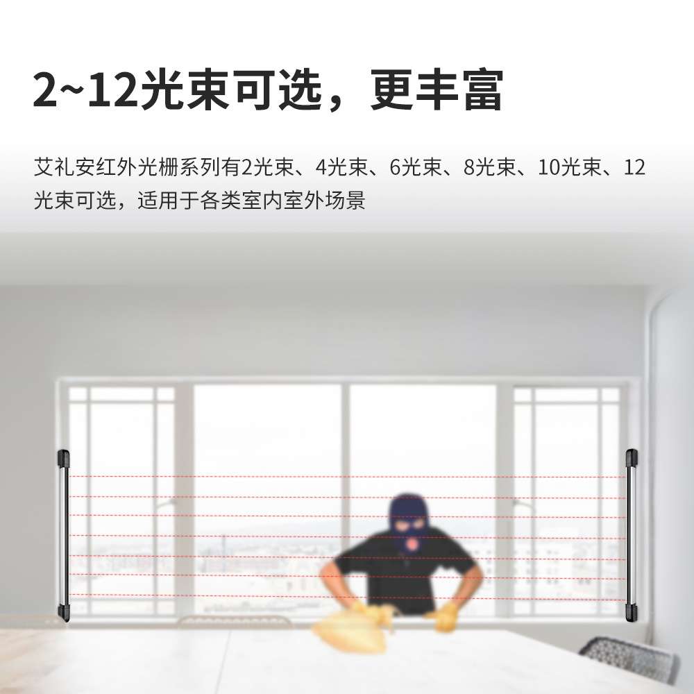 深圳艾礼安外光栅ABI60-482 厂家直销红外光栅周界防盗报警设备