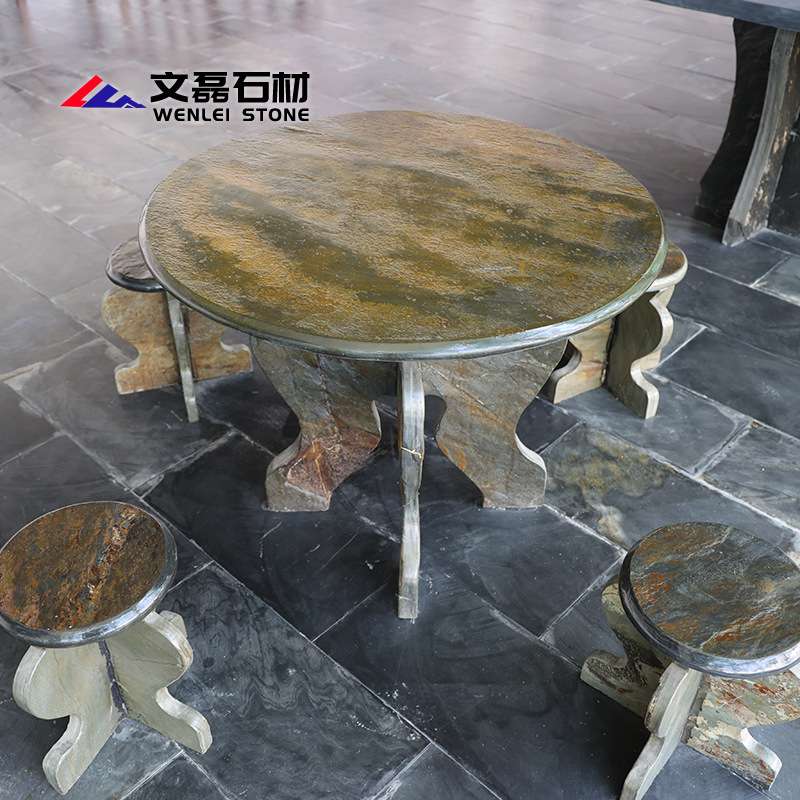围棋桌青石桌子石凳石椅子石材大板桌庭院户外桌椅长青石雕天然石