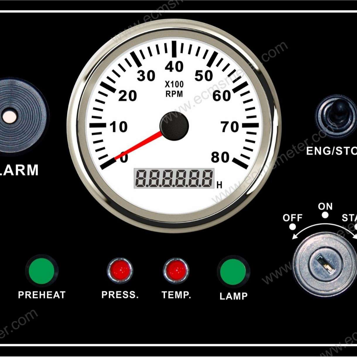 游艇游轮房产发电机组8000RPM转速表面板控制系统 带报警