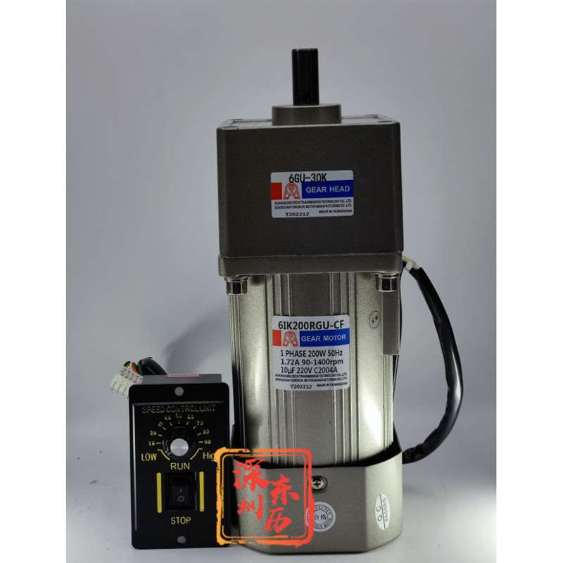 YK永坤调速电机6IK200RGU-CF GEAR HEAD减速机6GU-30调速器US52