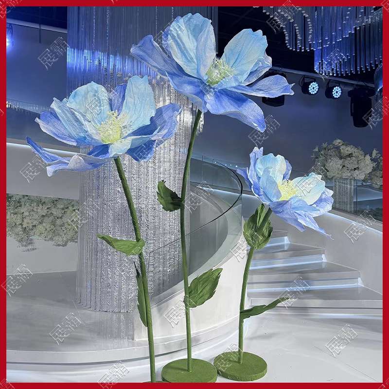 2024新款婚庆装饰芙蓉手工花路引芙蓉仿真花绢花橱窗展示道具摆件