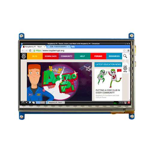 树莓派4B/3B+7寸LCD电容触摸屏Raspberry pi 显示器+HDMI线套装