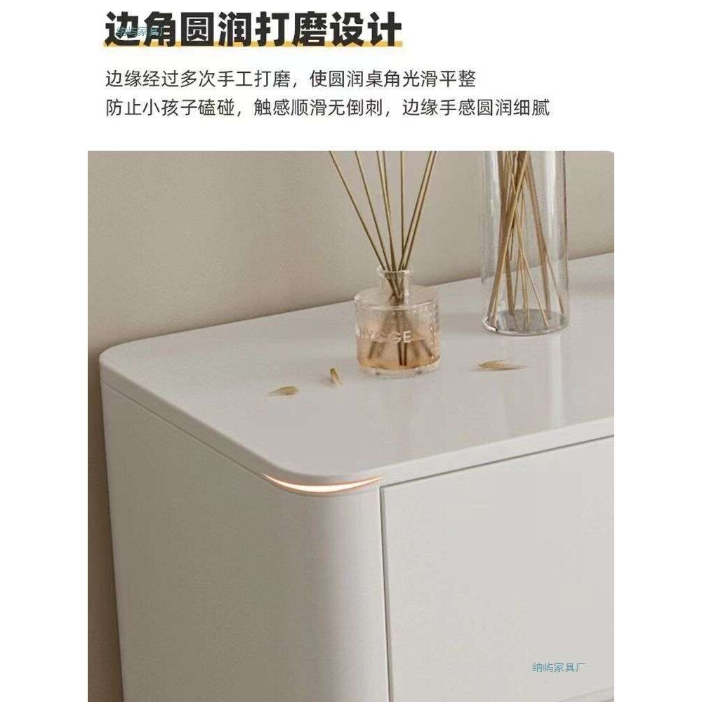 白色烤漆五斗柜卧室简约现代抽屉式收纳柜客厅实木电视柜斗柜新款