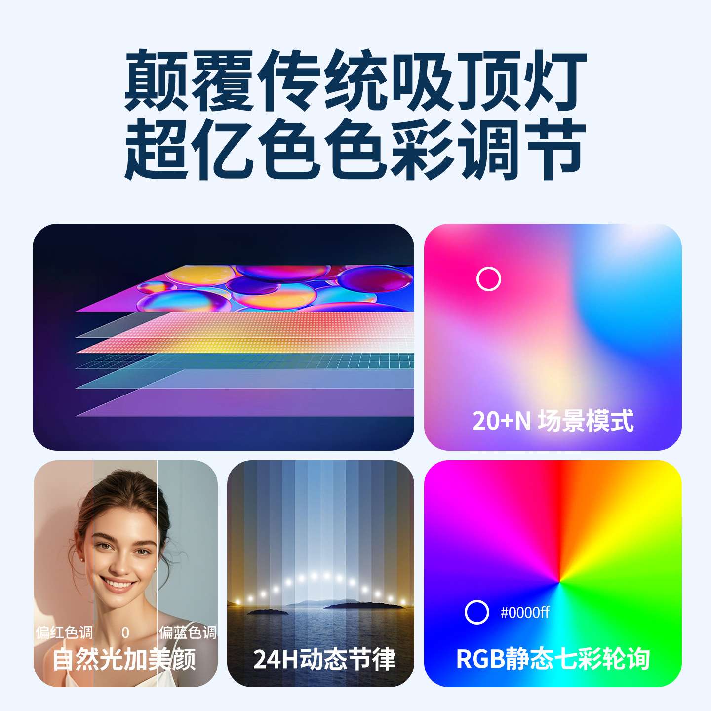 天境灯全光谱LED晴空灯客厅卧室氛围天境灯音吸顶灯具防蓝光变色