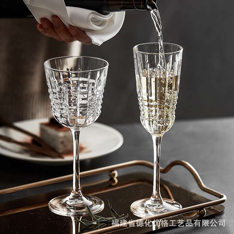 法国CDA水晶玻璃葡萄红酒杯高脚杯家用轻奢高档香槟杯鸡尾酒杯子