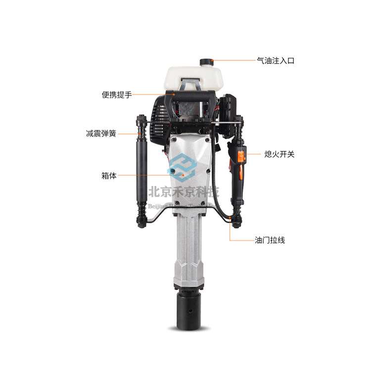 防汛打桩机四冲程汽油便携式植桩机二冲程手持式抗洪抢险打桩机