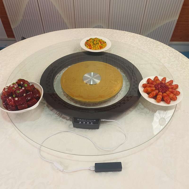 餐桌电动转盘底座转芯静音款家用塑料胶垫玻璃大理石通用图片