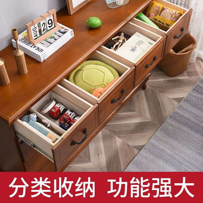 欧式柜子储物柜五斗柜实木卧室客厅房间电视柜斗柜五斗橱柜经济型