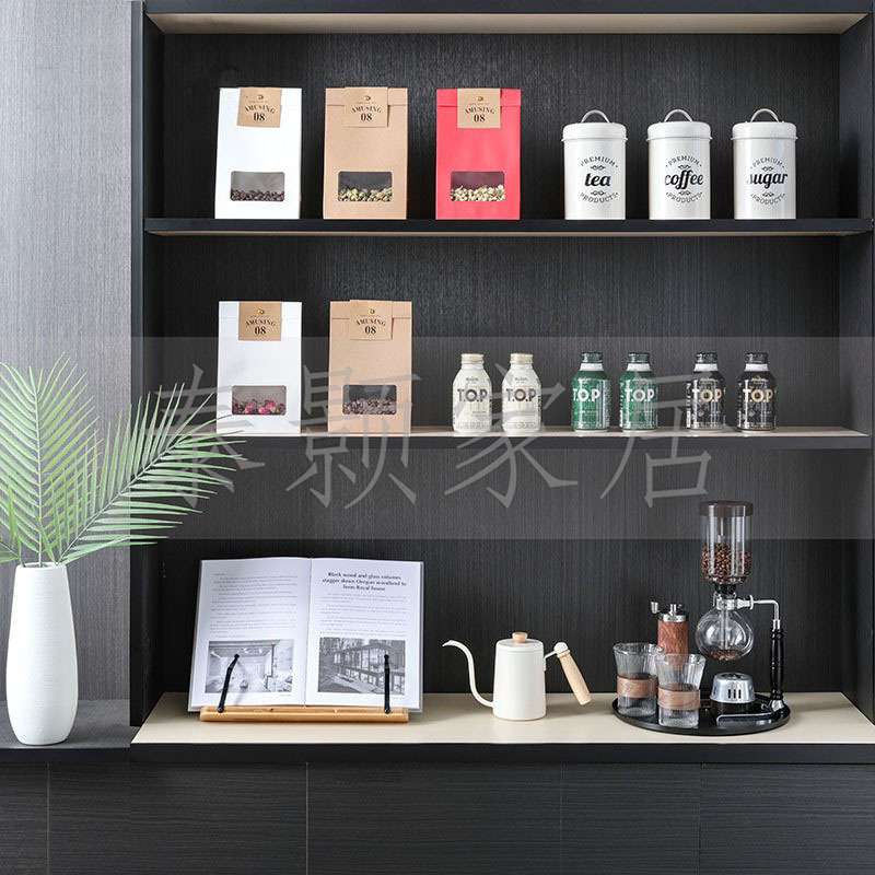 样板房间厨房餐厅搭配装饰品咖啡杯碟橱柜组合储物罐展厅软装摆件