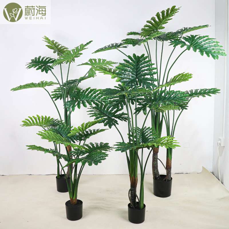 仿真春羽树植物北欧绿植装饰摆件龟背竹客厅室内落地场景布置