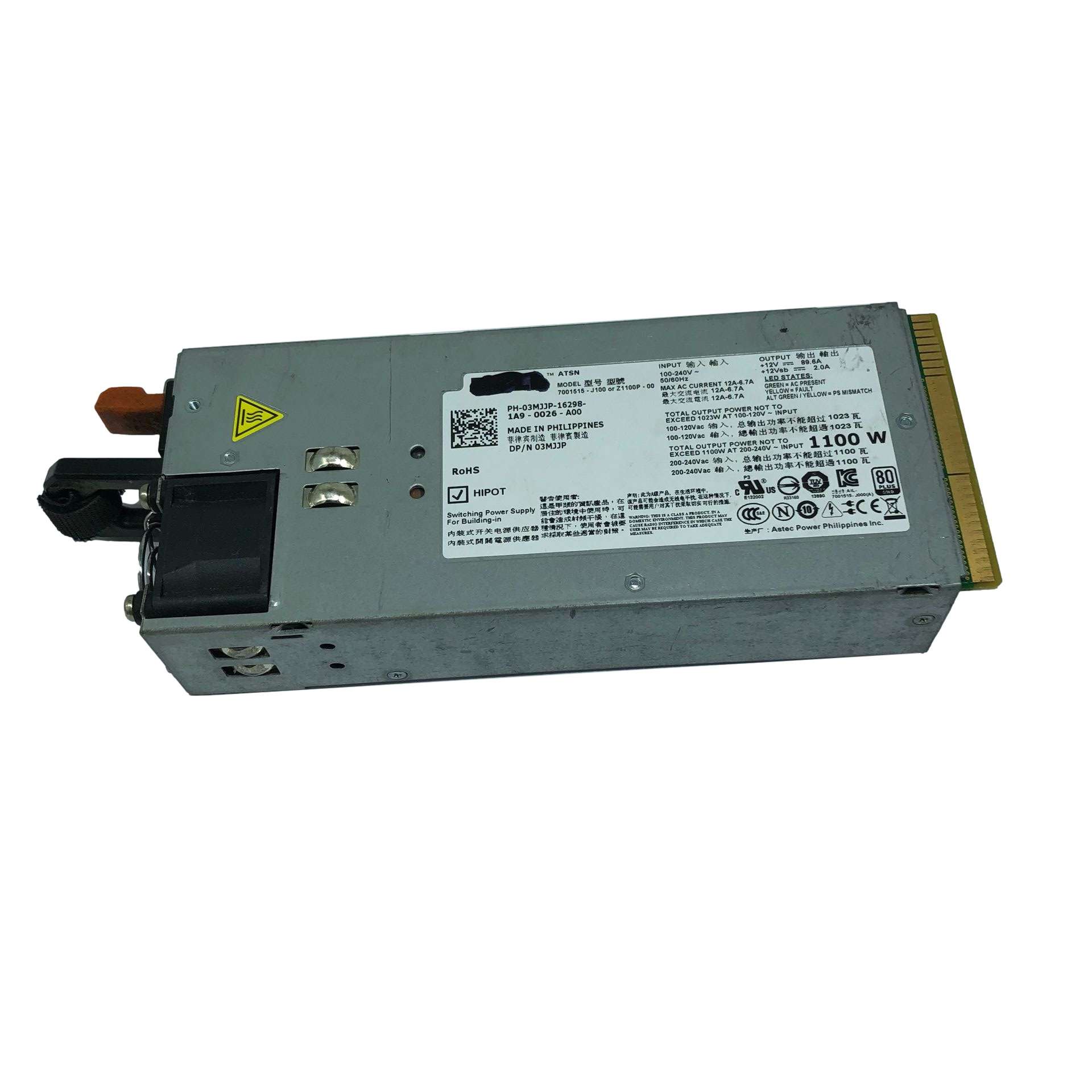 DELL R910 T710 服务器电源 1100W 7001515-J100 3MJJP TCVRR拆机