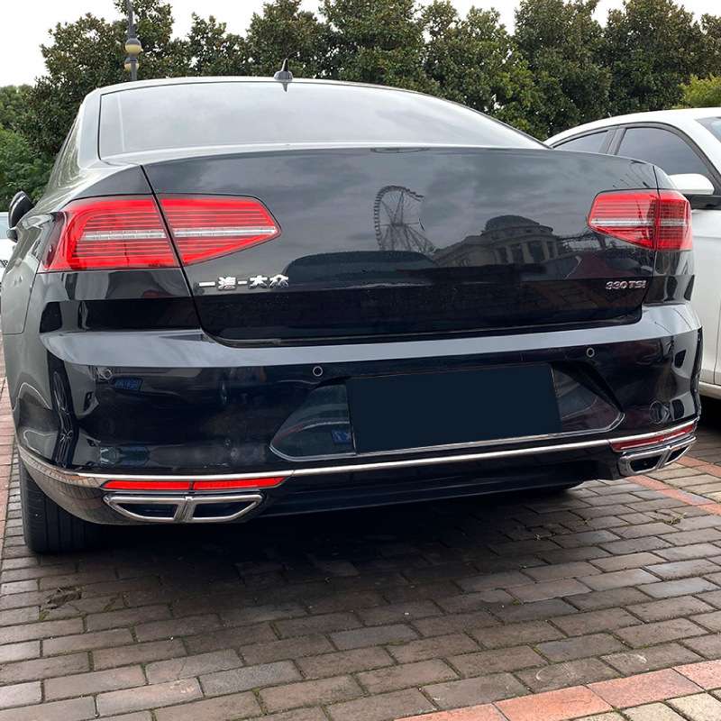 适用大众迈腾帕萨特Passat B8 2016-19四出尾喉框排气管车贴改装