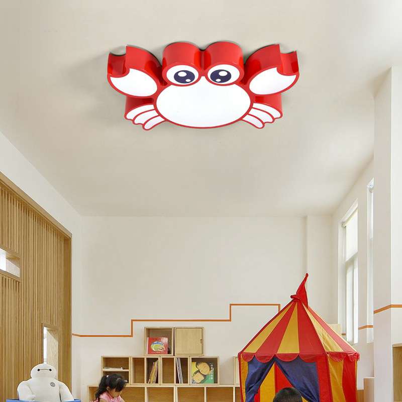 幼儿园灯具海底世界吸顶灯水上游乐园造型灯创意螃蟹龙虾鲨鱼吊灯