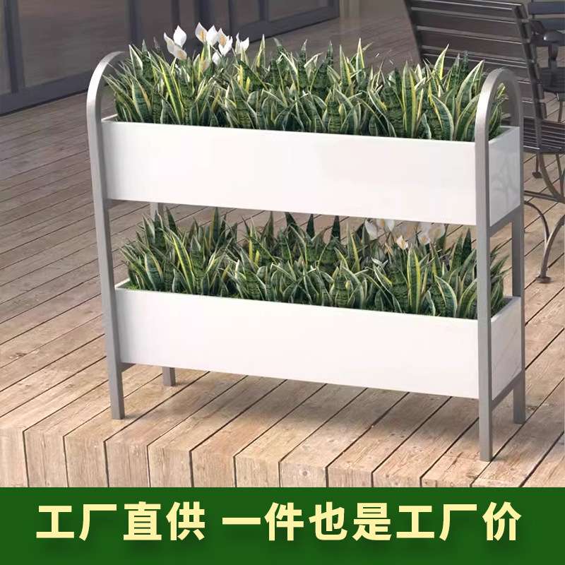 售楼部花箱现代铁艺不锈钢屏风围栏户外商业街落地隔断室内花坛