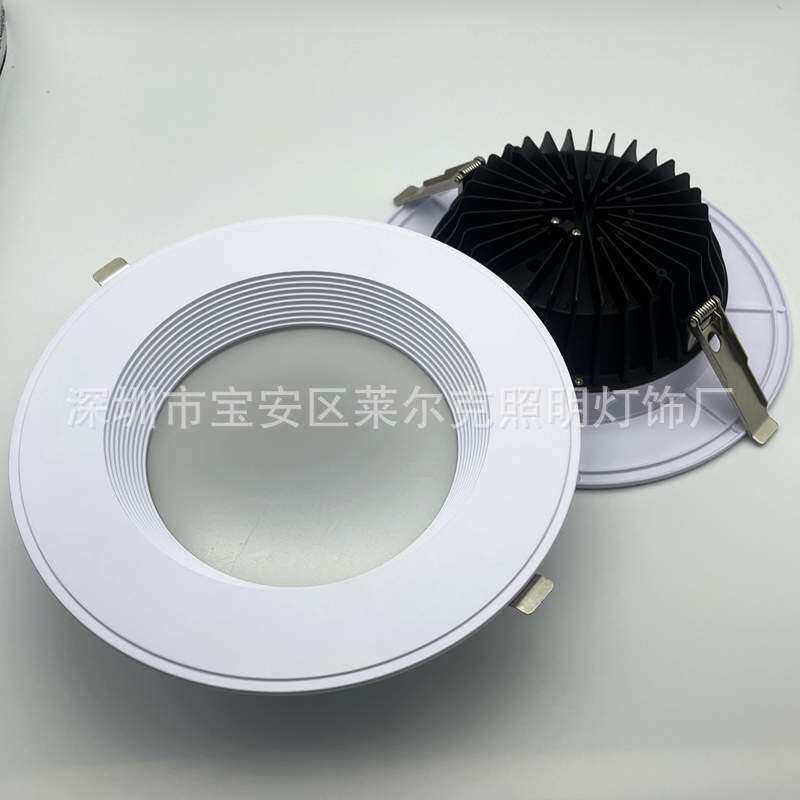 10寸防眩光led筒灯开孔25cm嵌入式40瓦筒灯配件SMD光源地铁口筒灯