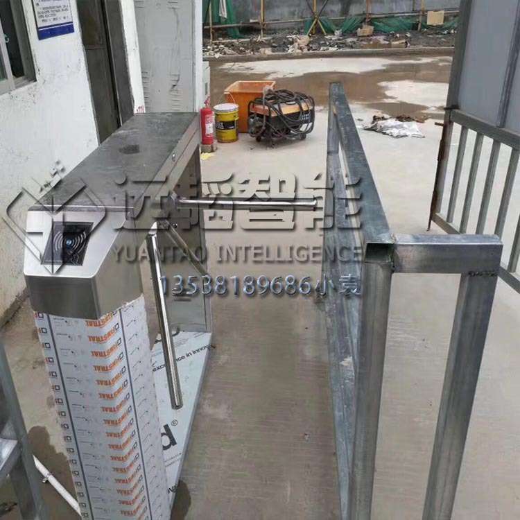 刷卡进按钮出桥式三辊闸 单向手动三棍转闸 工厂静电测试三辊闸