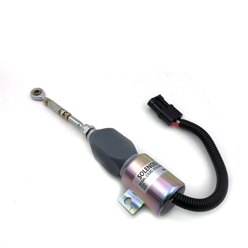柴油发电机熄火器电磁阀 12V24V电磁断油阀 发电机零件电磁阀