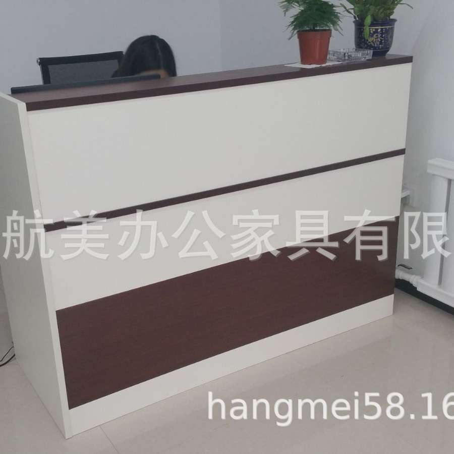沈阳收银台小型转角吧台桌简约现代前台接待台理发店铺服装多功能