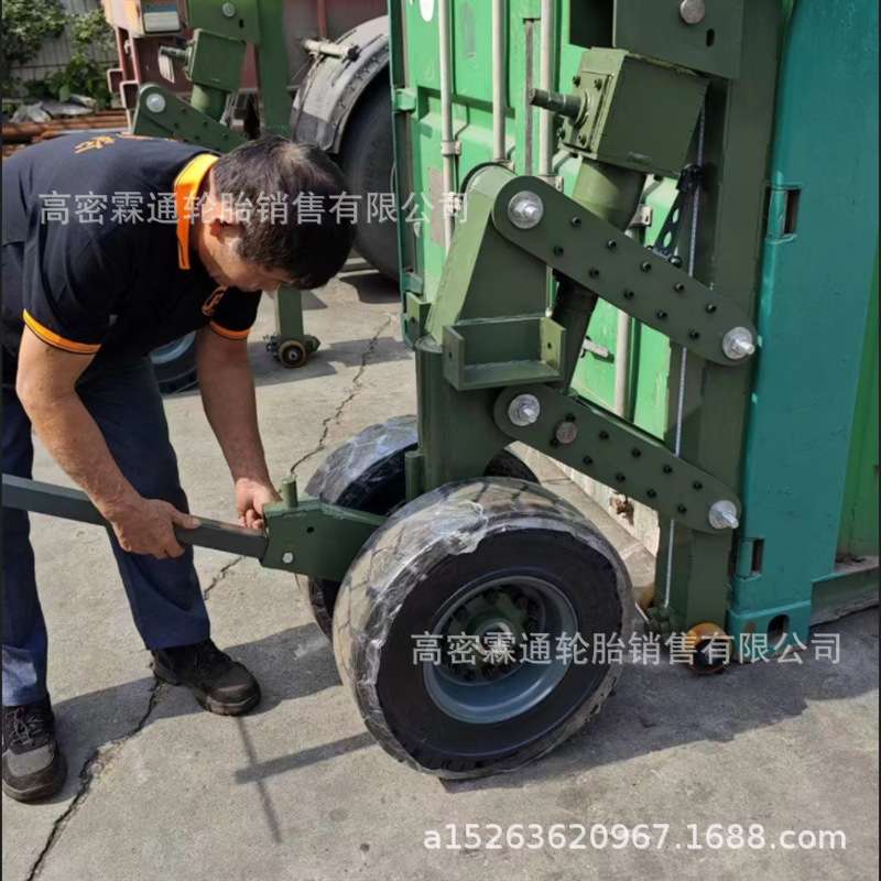 大型移动集装脚轮 卸载集装箱脚轮 可选尺寸双实心脚轮可锁可刹车