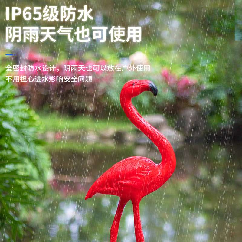 户外庭院动物造型灯树脂玻璃钢3d火烈鸟雕塑景观灯文旅草坪装饰灯
