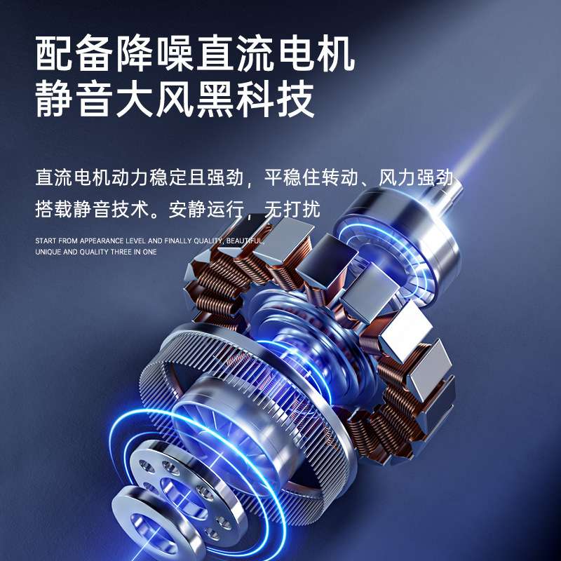 极简餐厅风扇灯现代简约圆形吊灯高端书房卧室跨境灯具摇头吊扇灯