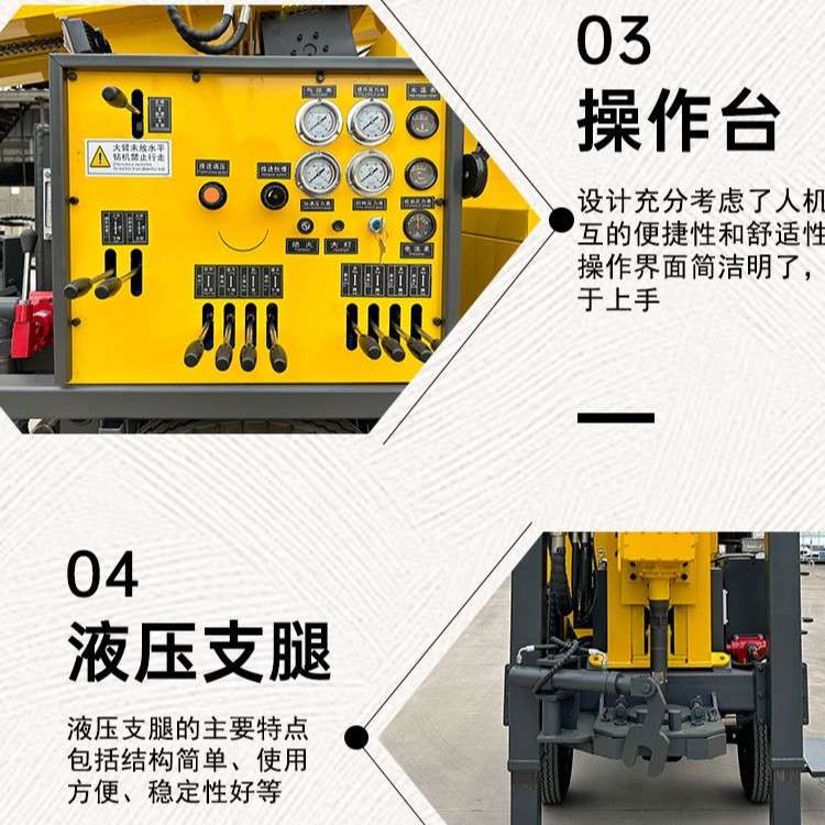 三轮车车载式水井钻机家用工程地址打井车小型打井机液压车载钻机