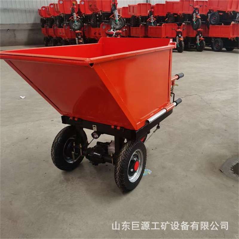 工程水泥手推车厂家直供手推上料车操作简单工程电动三轮翻斗车
