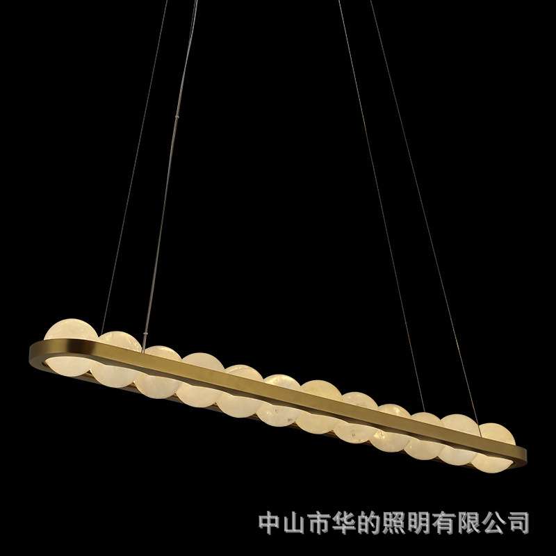 2025年新款客厅吊灯现代简约大气天然水晶灯轻奢主灯圆形灯具