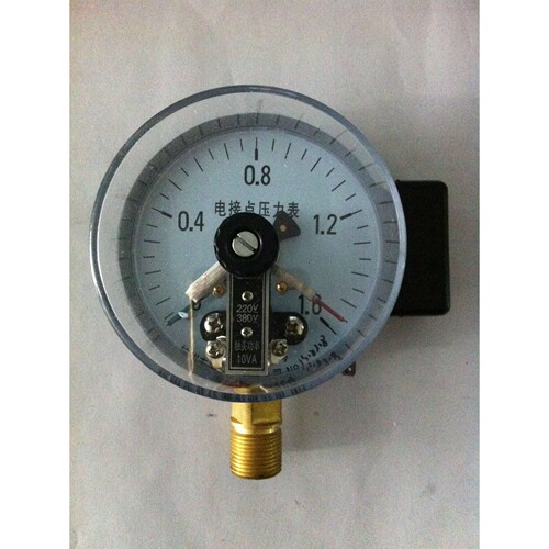 电接点真空压力表YXC100 -0.1-0.3MPA 表盘100MM 30VA 380V富阳牌