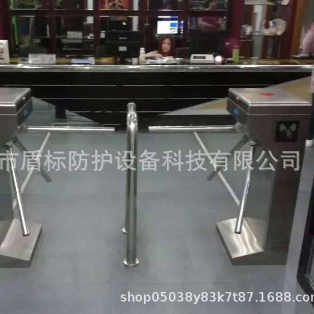 超市单向立式摆闸出入口机 自动挡闸机 员工进出刷卡门禁通道