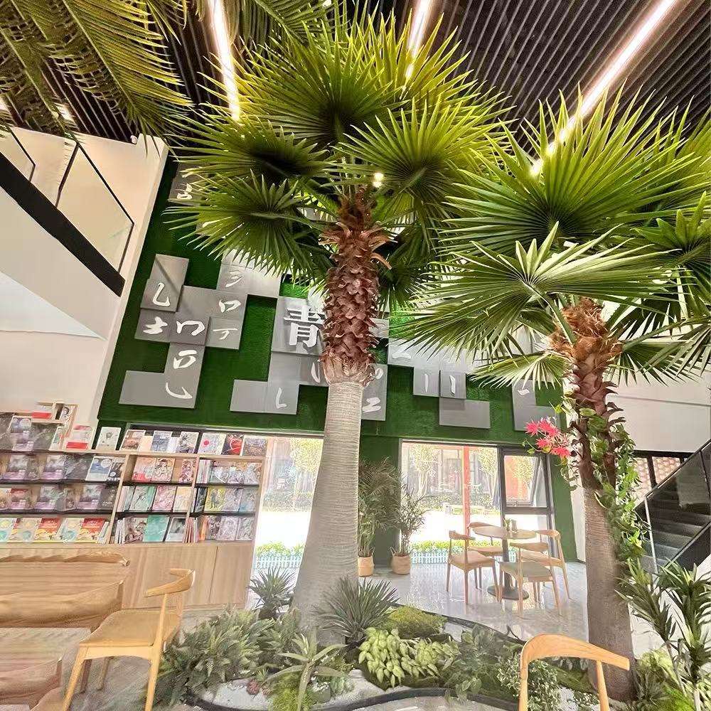 仿真棕榈树大型室内外人造假树商场酒店水上乐园造景华盛顿棕榈树