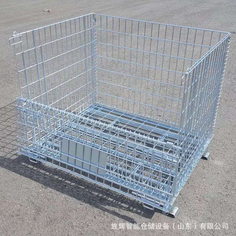 折叠蝴蝶笼 工业载重能力强加粗铁丝易清理可堆叠码放 仓储铁框笼
