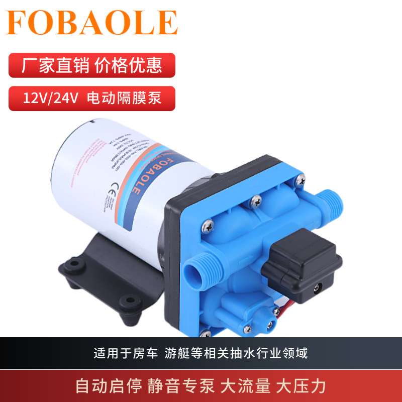 42款15升静音房车水泵12V24V直流电动增压游艇高压隔膜清水抽水泵
