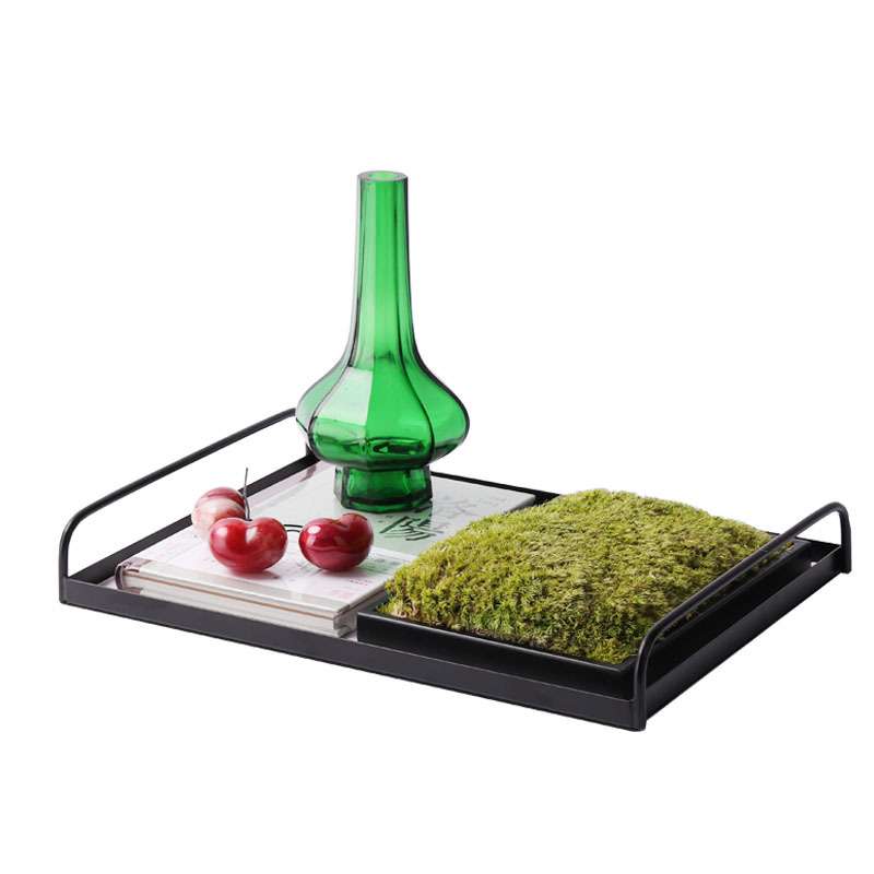 创意新中式禅意陶瓷茶具金属托盘套装组合桌面摆件博古架书房摆设