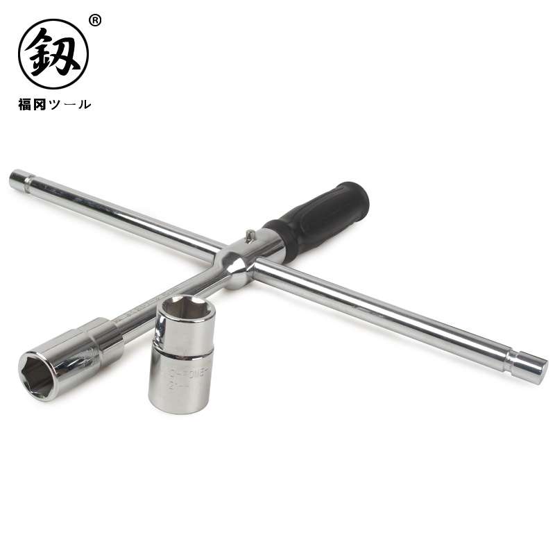 供应福冈工具更换轮胎扳手十字套筒扳子省力拆卸小轿车用通用