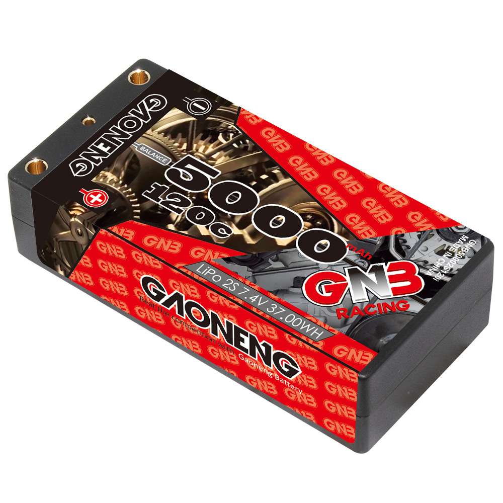 GNB高能5000mAh 2S 7.4V 120C1/12漂移竞速大脚越野硬壳锂电LiPo