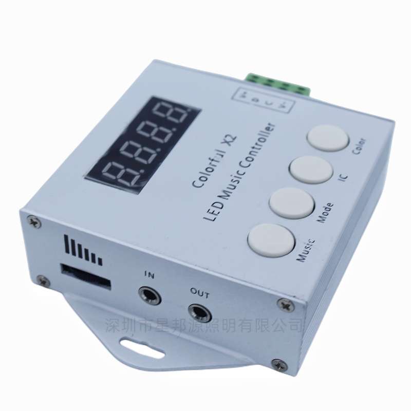 Colorful X2幻彩音乐控制器WS2811/1903/6803全彩灯带声控触摸12V