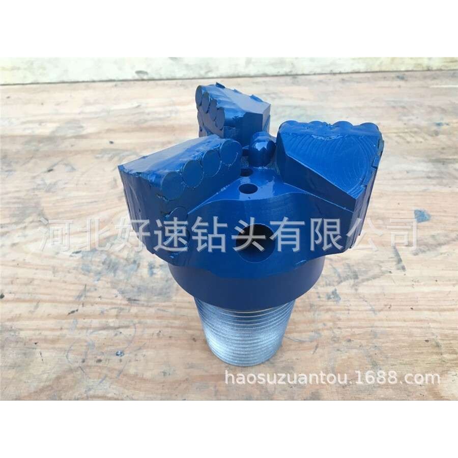 煤矿打井152mm三翼内凹加强保径金刚石复合片6英寸PDC切削钻头