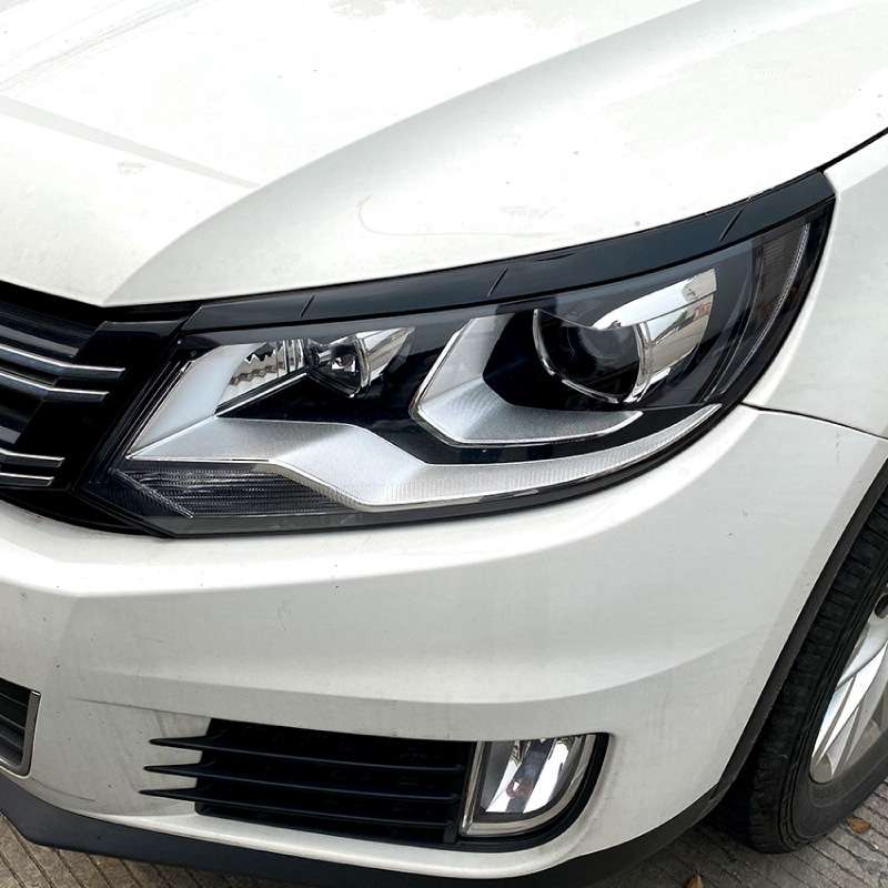 适用大众途观Tiguan MK1 2011-2016灯眉车贴外饰改装配件碳纤纹