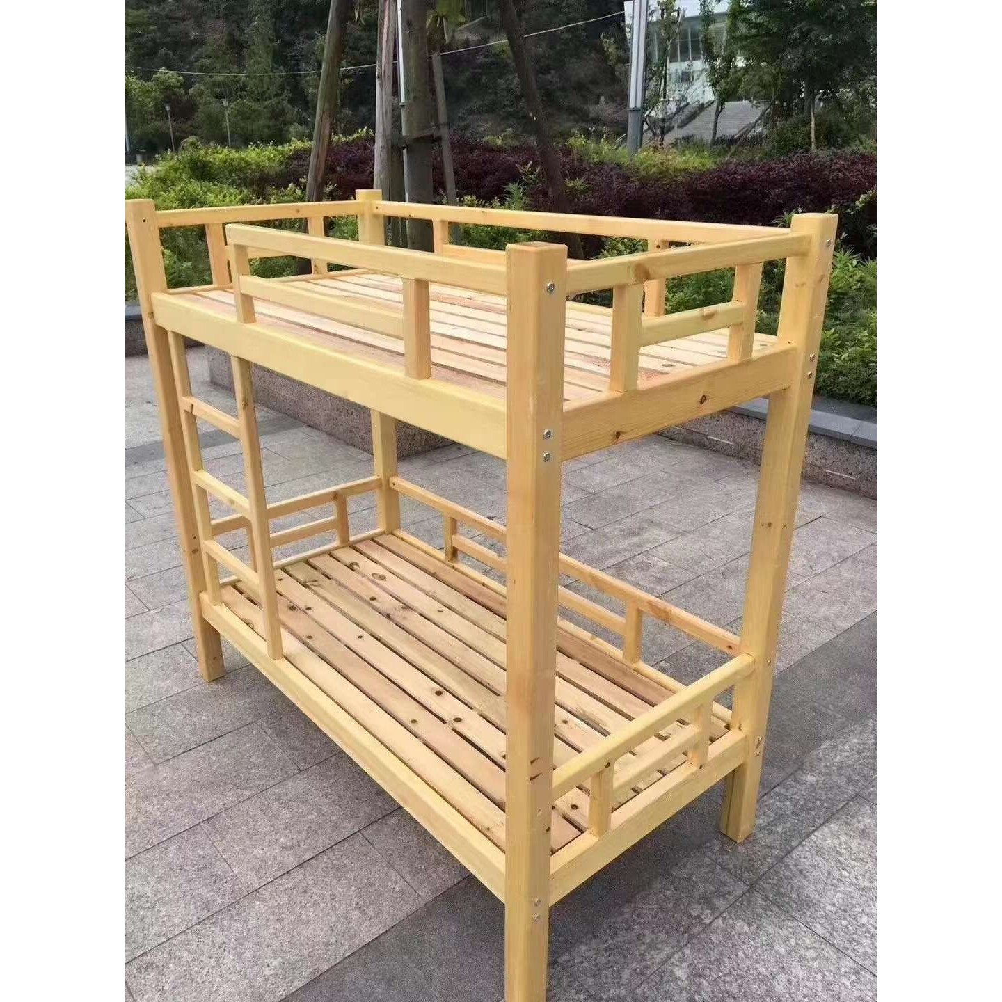 幼儿园多层樟子松实木推拉床儿童多层午睡抽屉床宝宝上下高低床