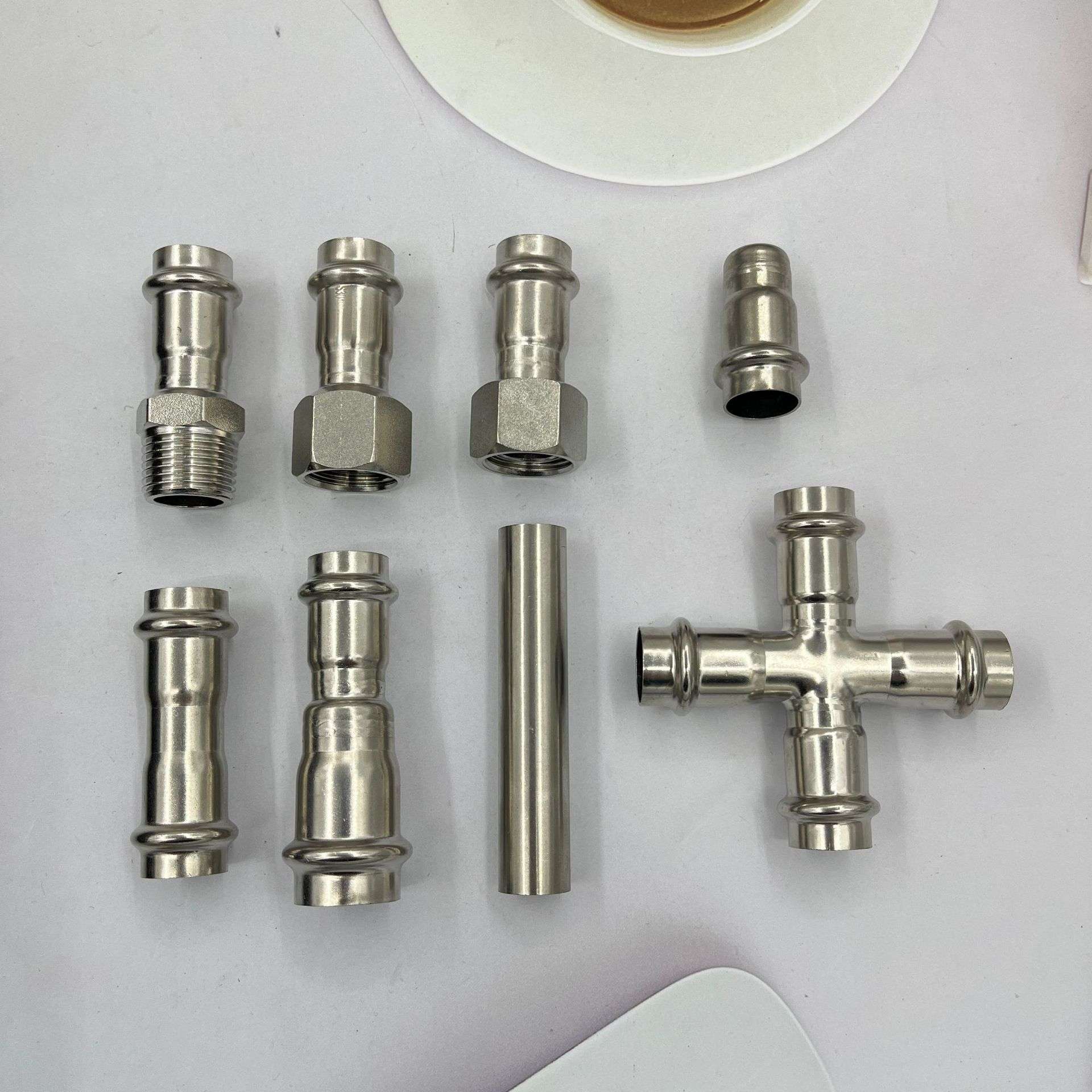 304弯头双卡压式不锈钢管件卫生级管件薄壁不锈钢卡压管件转接头