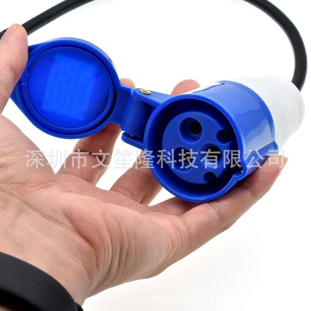 C20转IEC309 32A母头2米2.5平方IP67工业插头灯光舞台房车电源线