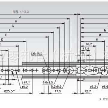Maedler 滑轨 DP 9301 E  全伸展（ 宽19.1mm，重至272kg）