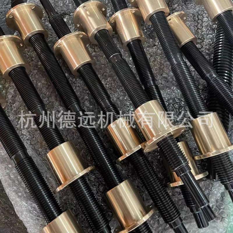 45#钢梯形丝杆正反牙升降传动丝杆T型扣丝杠配铜螺母丝母配件加工
